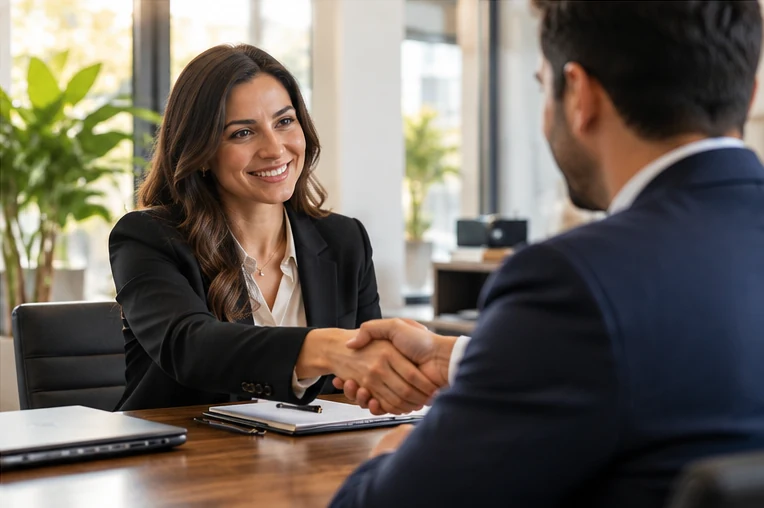 Business client meeting with an accounting advisor